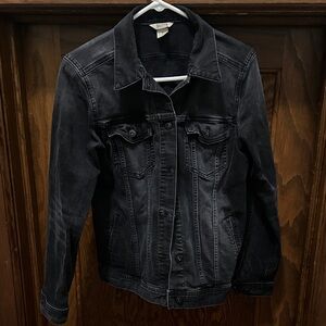 Women’s Duluth Trading Co Black Denim Jacket Med
